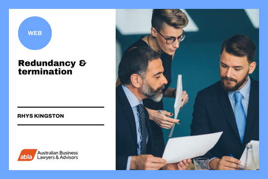 Redundancy & terminations